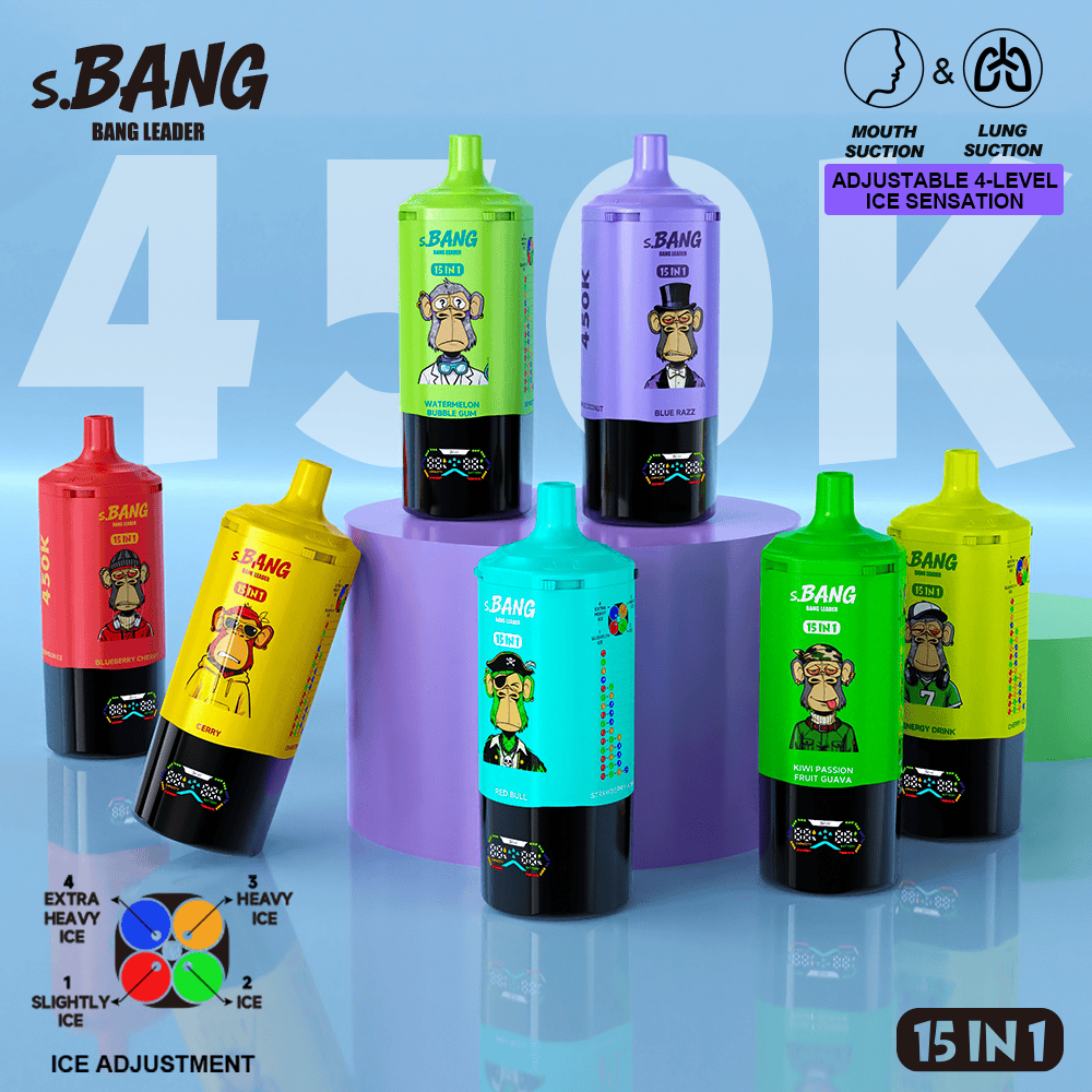 S.Bang - Bang Leader - 450k Puffs - 15 in 1 Flavors - Disposable Vape