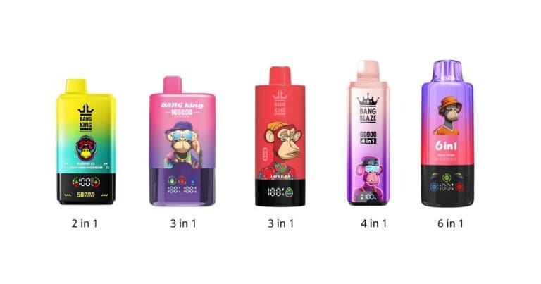 Switchable flavor vape wholesale - dual, triple, quad, and 6-in-1 models from Bang